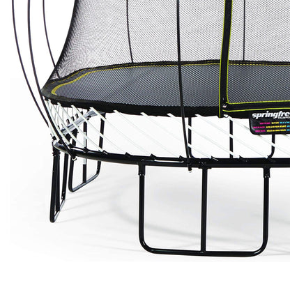 Springfree Trampoline Kids Square 11 Foot Trampoline & FlexrHoop Basketball Game - 299774