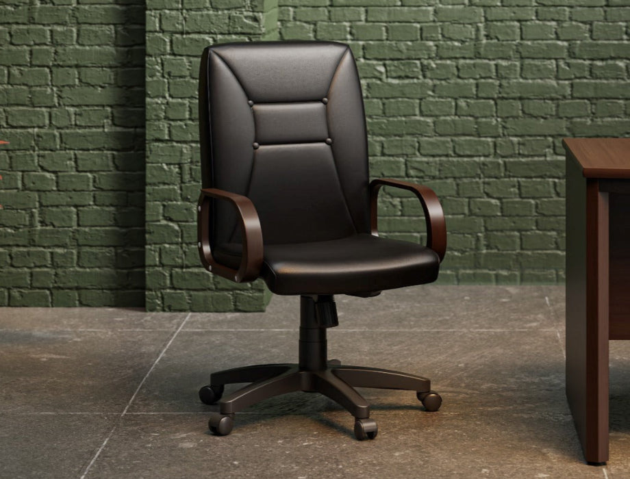 Shinemesh Classic Wood Accent Executive Chair